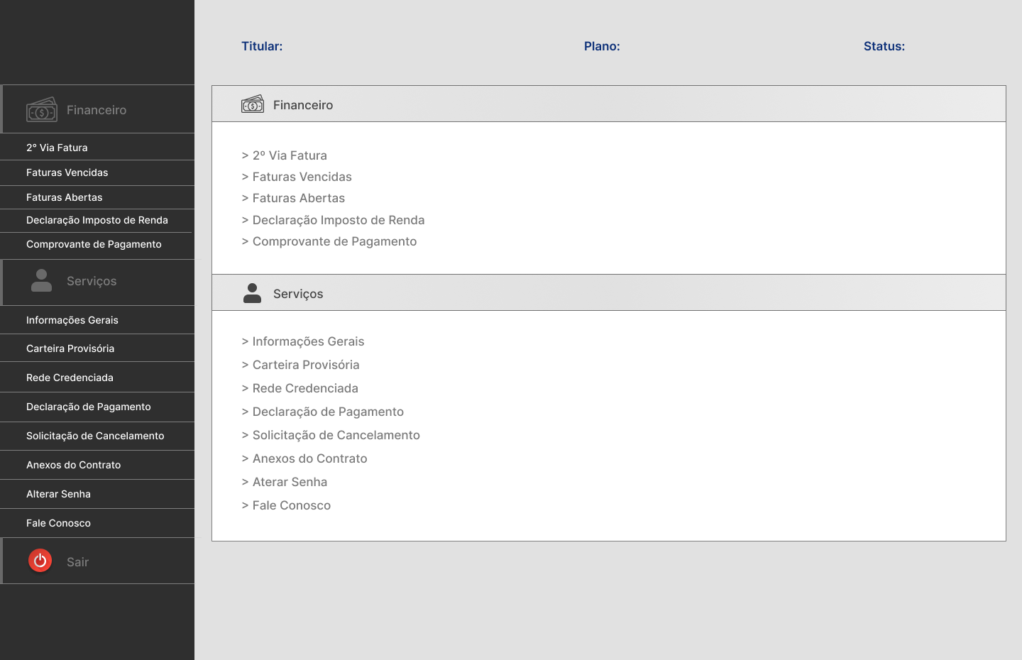 Funcionalidades do Portal
