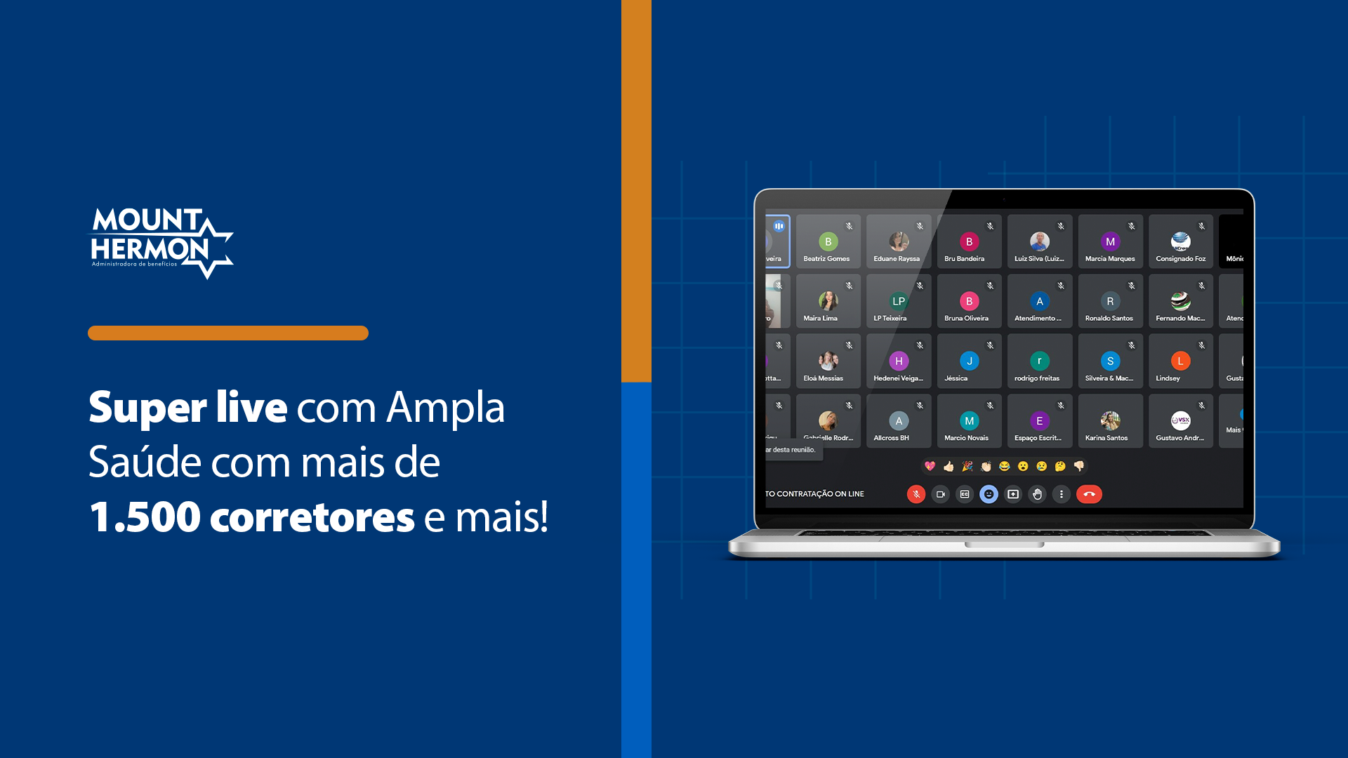 Super live com Ampla Saúde com mais de 1.500 corretores e mais! — Mount Hermon
